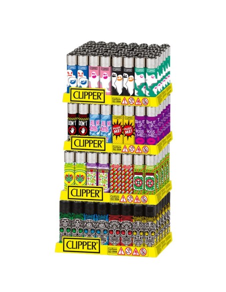 CLIPPER MECHERO DECORADO PACK/48UDS (PRECIO 1UD)