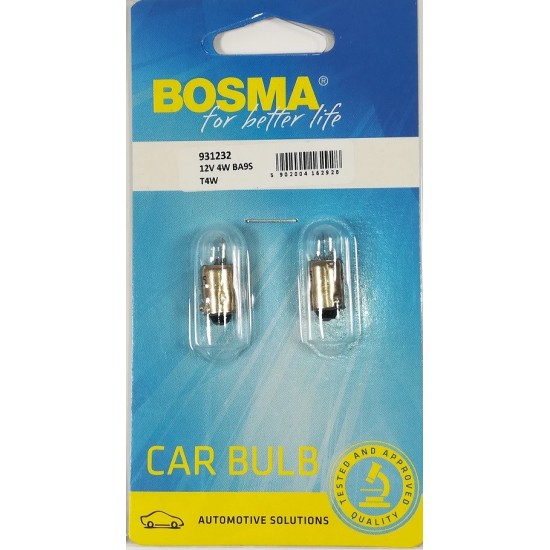 LAMPARA 12V T4W CUADRO LUCES BOSMA BLISTER 2UD