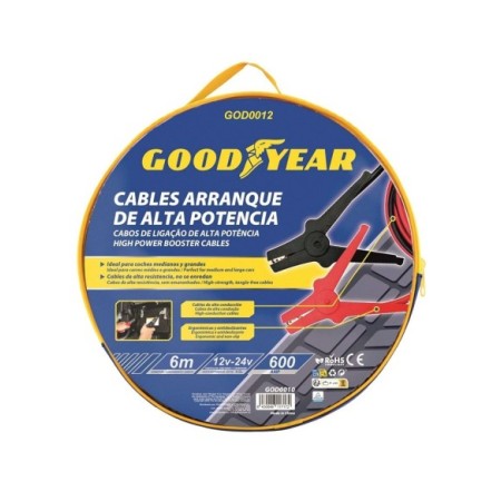 CABLES DE ARRANQUE PROFESIONAL 600AMP 6M GOODYEAR C/6