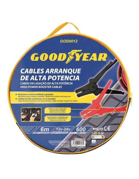 CABLES DE ARRANQUE PROFESIONAL 600AMP 6M GOODYEAR C/6