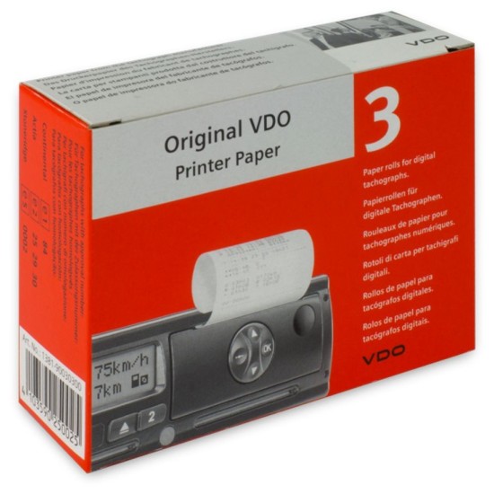ROLLO DE PAPEL TACOGRAFO DIGITAL ORIGINAL VDO 3UD/CAJA (C20UDS)