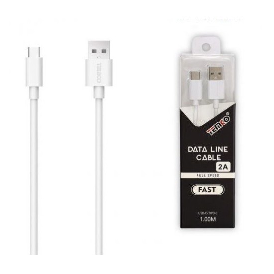 CABLE DE TELEFONO 2.A 1M TIPO C 5V BLANCO CDT52109 C/10