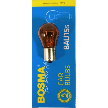 LAMPARA 12V 1 POLO AMBAR 21W PY21W FORMATO CAJA 10UDS