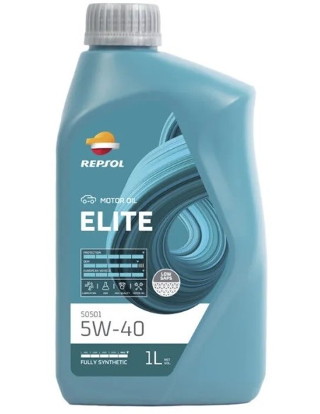 ACEITE REPSOL ELITE TDI 505.01 5W40 1L CAJA/12UDS