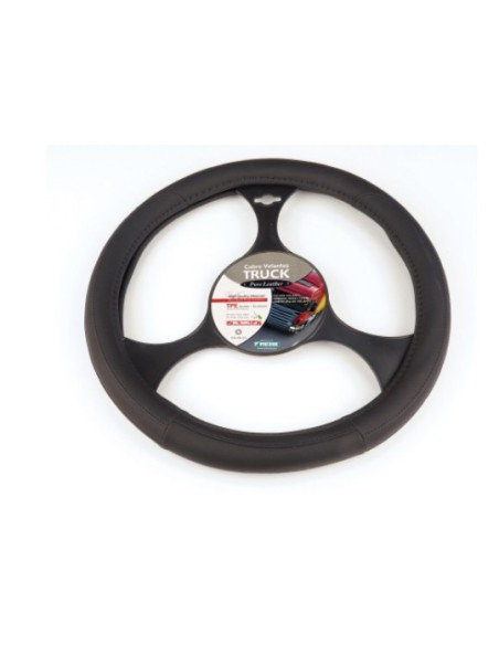 FUNDA DE VOLANTE CAMION 100% PIEL NEGRA 44-46