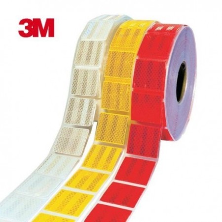 CINTA REFLECTANTE PRECORTADA ROJA HOMOLOG "3M" 51MM/50M