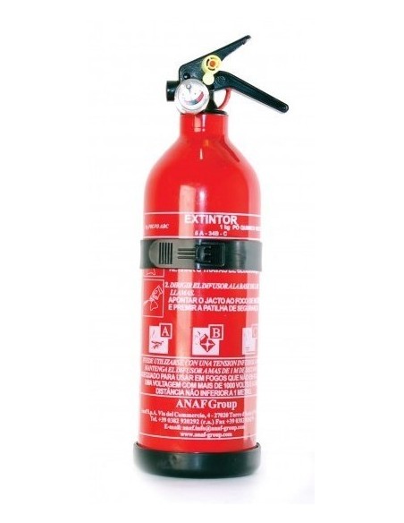 EXTINTOR 1KG CON SOPORTE HOMOLOGADO ABC