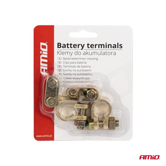 JUEGO DE BORNES BATERIA +/- STANDAR C/5