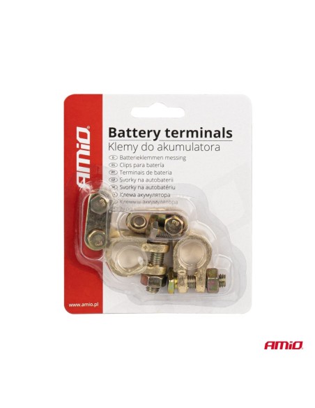 JUEGO DE BORNES BATERIA +/- STANDAR C/5