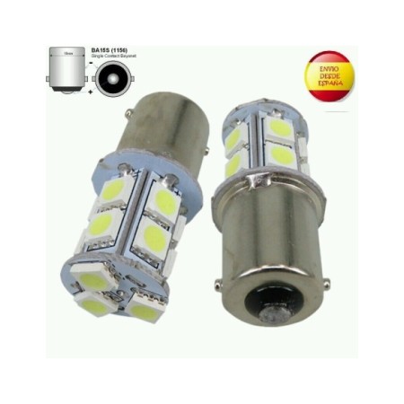 LAMPARA 24V LED PILOTO POSICION BA15S R5W WHITE 6000K 3W 13SMD 2UDS