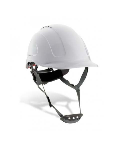 CASCO BLANCO AJUSTABLE CON BARBUQUEJO HOMOLOGADO