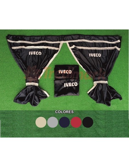 CORTINAS 100% OPACAS LOGO IVECO GRIS 7 PIEZAS