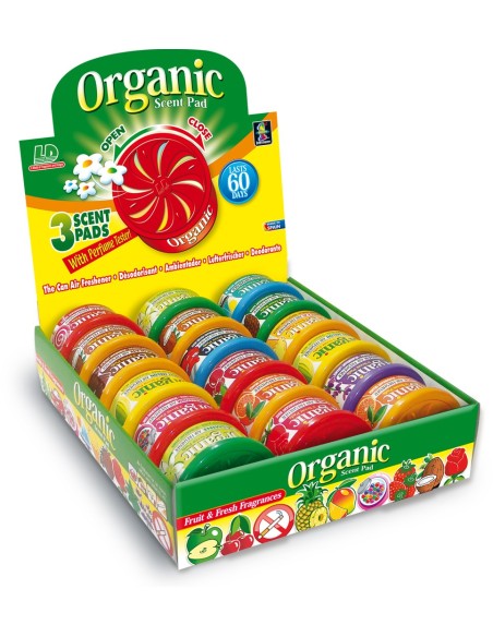 AMBIENTADOR DE LATA ORGANICO LD AROMAS SURTIDOS EXP.18UDS