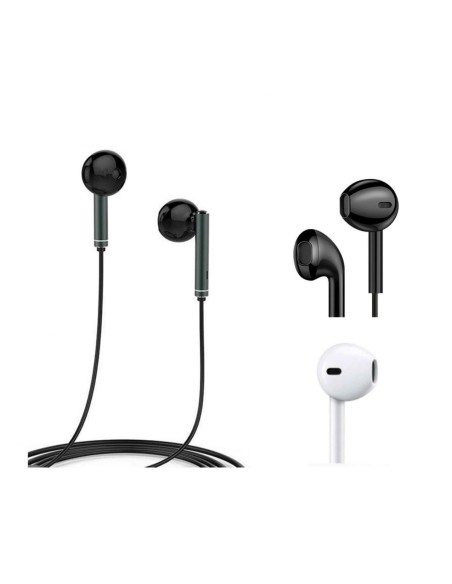 AURICULARES CON CABLE + MICRO NEGRO 1,2M EA05 C/10