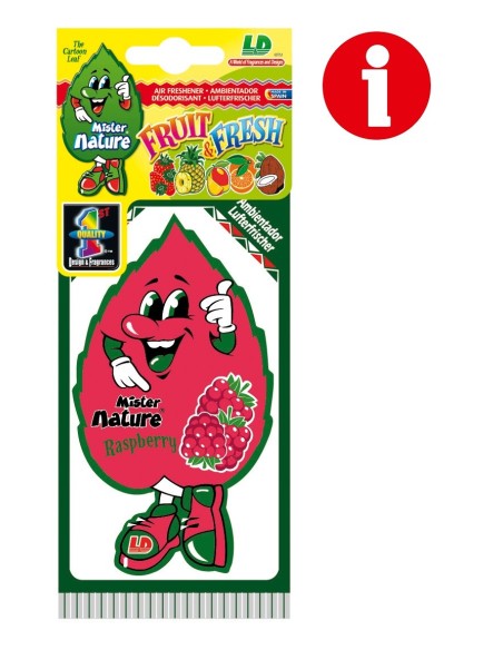 AMBIENTADOR DE CELULOSA LD FRAMBUESA 1UD FRESH FRUIT C/50