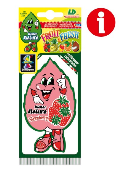 AMBIENTADOR DE CELULOSA LD FRESA 1UD  MISTER NATURE C/50