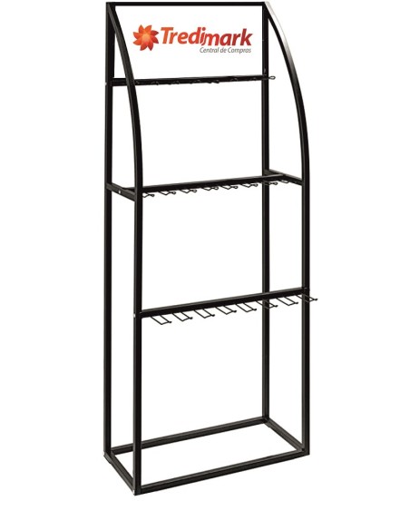 EXPOSITOR DE PIE PARA ESCOBILLAS 150cm x 56cm x 40cm