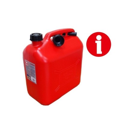 BIDON 20L HOMOLOGADO ROJO PARA COMBUSTIBLE BOCA ANCHA 6UDS P/72