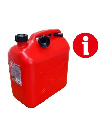 BIDON 20L HOMOLOGADO ROJO PARA COMBUSTIBLE BOCA ANCHA 6UDS P/72
