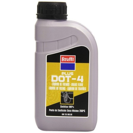DOT 4 PLUS LIQUIDO FRENOS 500 ML KRAFFT CAJA/12UDS