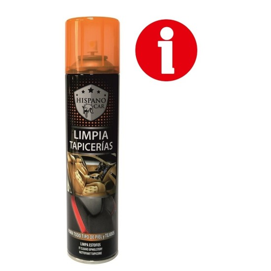 LIMPIA TAPICERIAS HISPANOCAR 2 EN 1 PIEL/TEXTIL 400ML C/6 R/40347400