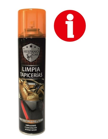 LIMPIA TAPICERIAS HISPANOCAR 2 EN 1 PIEL/TEXTIL 400ML C/6 R/40347400
