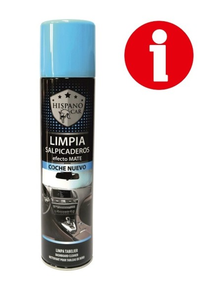 LIMPIA SALPICADERO HISPANOCAR MATE  COCHE NUEVO 400ML C/6 R/40304400/COCHE