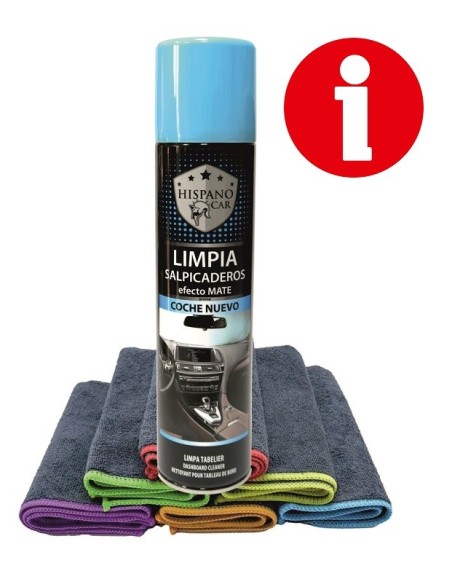 LIMPIA SALPICADERO HISPANOCAR MATE/B COCHE NUEVO 400ML C/6 R/40304400/COCHE G