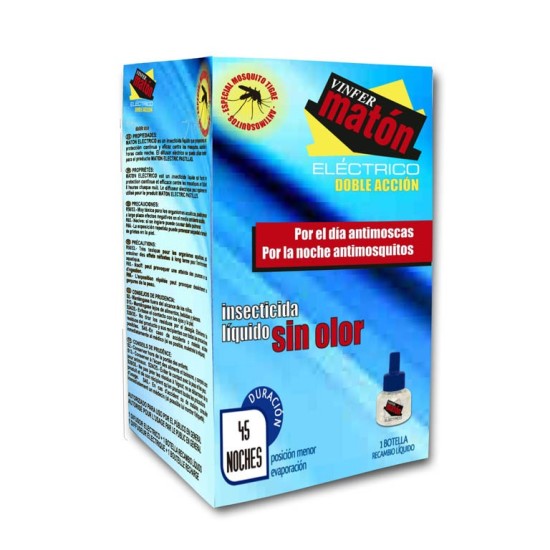 RECAMBIO LIQUIDO ANTIMOSQUITOS ELECTRICO MATON 45 NOCHES