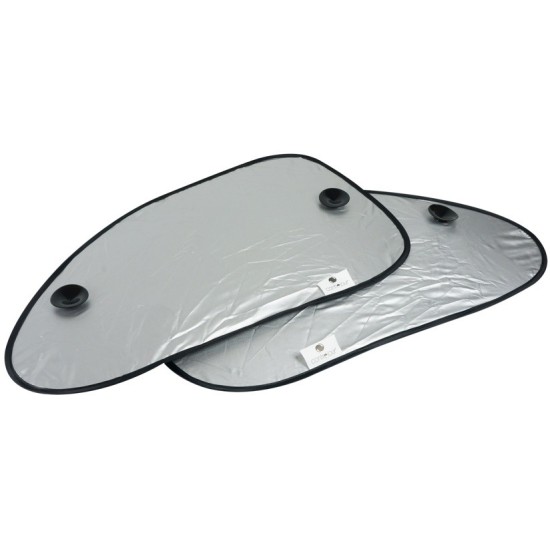 PARASOL LATERAL 100% OPACO PLATA XL 65X38CM 2 UDS