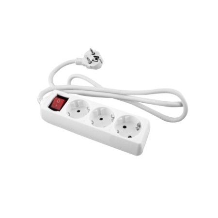 REGLETA BLANCA 3 TOMAS C/INTERRUPTOR 1,5M **