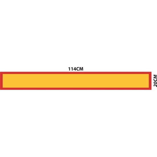 PLACA DE VEHICULO LARGO 114CM X 20CM 1UD