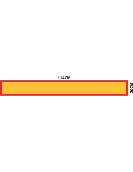 PLACA DE VEHICULO LARGO 114CM X 20CM 1UD