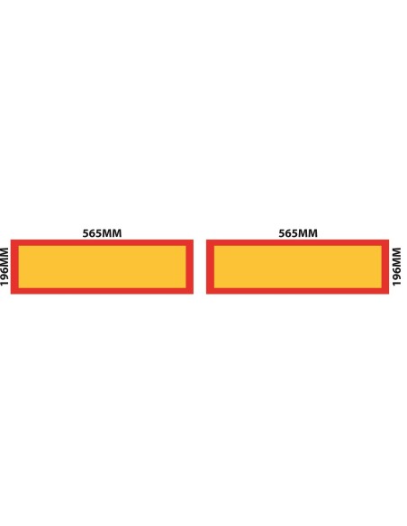 PLACA DOBLE DE VEHICULO LARGO 565 X 196 CM (PRECIO  2UD)