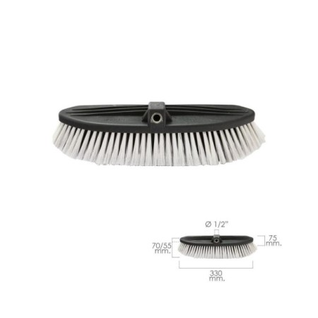 CEPILLO PARA CAMION/AUTOBUS 33CM CERDAS PVC ROSCA METALICA