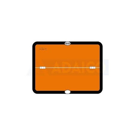 PLACA MERCANCIA PELIGROSA V11 400X300 PLEGADO HORIZONTAL **