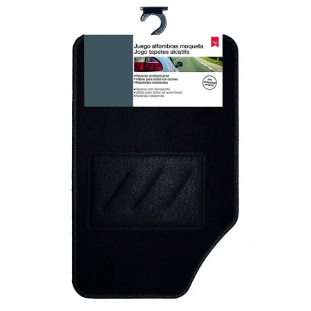 JUEGO DE ALFOMBRAS DE MOQUETA NEGRA SIL