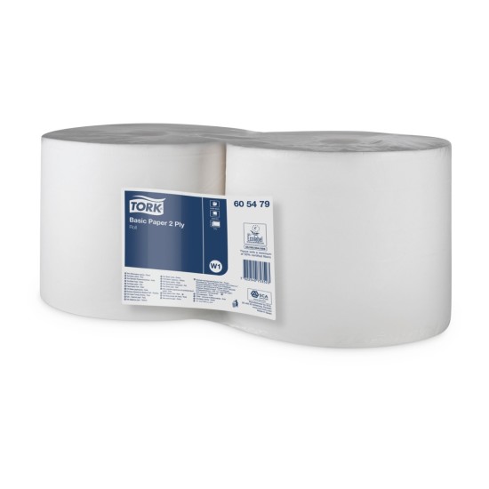 BOBINA DE PAPEL INDUSTRIAL PASTA 2 CAPAS 400MTR P/2UD