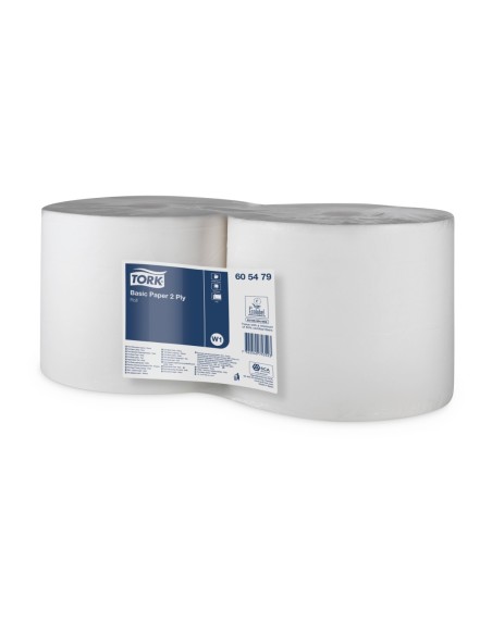 BOBINA DE PAPEL INDUSTRIAL PASTA 2 CAPAS 400MTR P/2UD