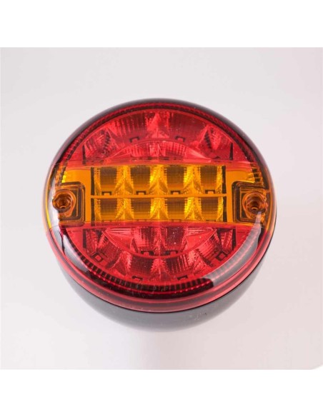 PILOTO LED TRASERO REDONDO 140MM POSIC/STOP/INTERMI HOMOLOG "E" 24V **