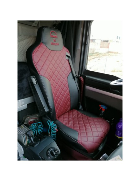 FUNDA DE ASIENTO A MEDIDA POLIPIEL LOGO VOLVO 2UDS