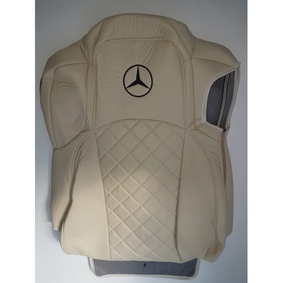 FUNDA DE ASIENTO A MEDIDA POLIPIEL LOGO MERCEDES 2UDS