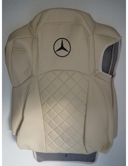 FUNDA DE ASIENTO A MEDIDA POLIPIEL LOGO MERCEDES 2UDS