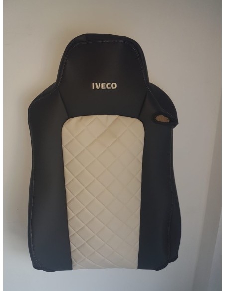 FUNDA DE ASIENTO A MEDIDA POLIPIEL LOGO IVECO 2UDS