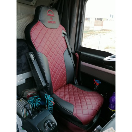 FUNDA DE ASIENTO A MEDIDA POLIPIEL LOGO MAN 2UDS