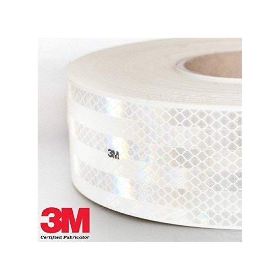 CINTA REFLECTANTE BLANCA HOMOLOG "3M" 55MM/50M