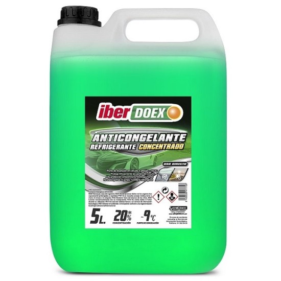 ANTICONGELANTE IBERDOEX 20% VERDE ORGANICO 5L CAJA/4UDS
