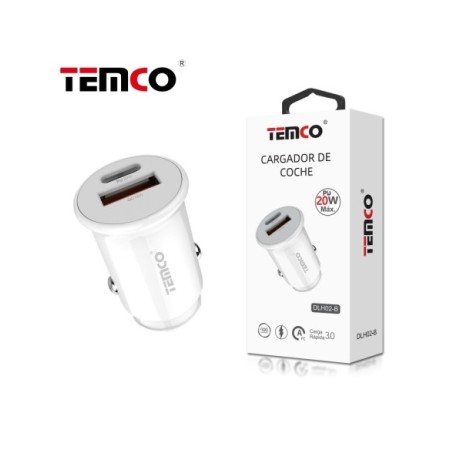 CARGADOR DE TELEFONO PARA MECHERO "SIN CABLE" 20W USB-TIPO C DLH02 C/10