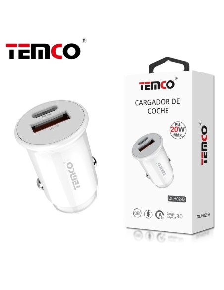 CARGADOR DE TELEFONO PARA MECHERO "SIN CABLE" 20W USB-TIPO C DLH02 C/10