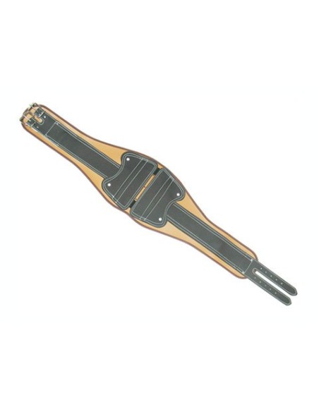 FAJA DE PIEL LUMBAR CON HEBILLA DOBLE TALLA L